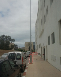 Exit Israel lamppost